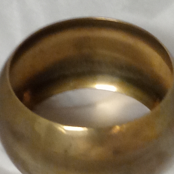 Vintage Brass Bangle Bracelet 2" wide Boho Bangle - Picture 3 of 3